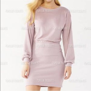 Nine West | Poet Sleeve Blousant Dress, Washed Grape